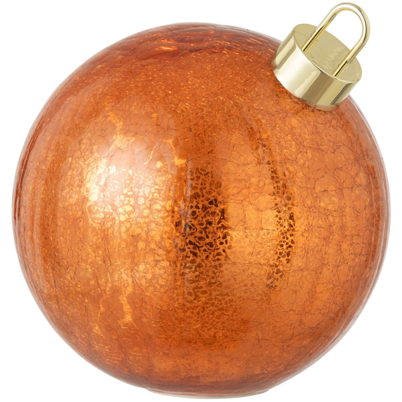 Grande boule de Noël LED en verre orange 25x25x26 cm Noevira J-Line - 1