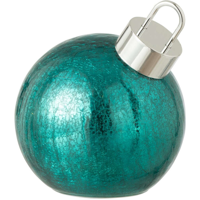 Boule de Noël LED en verre turquoise 15x15x17,5 cm Noevira J-Line - 1