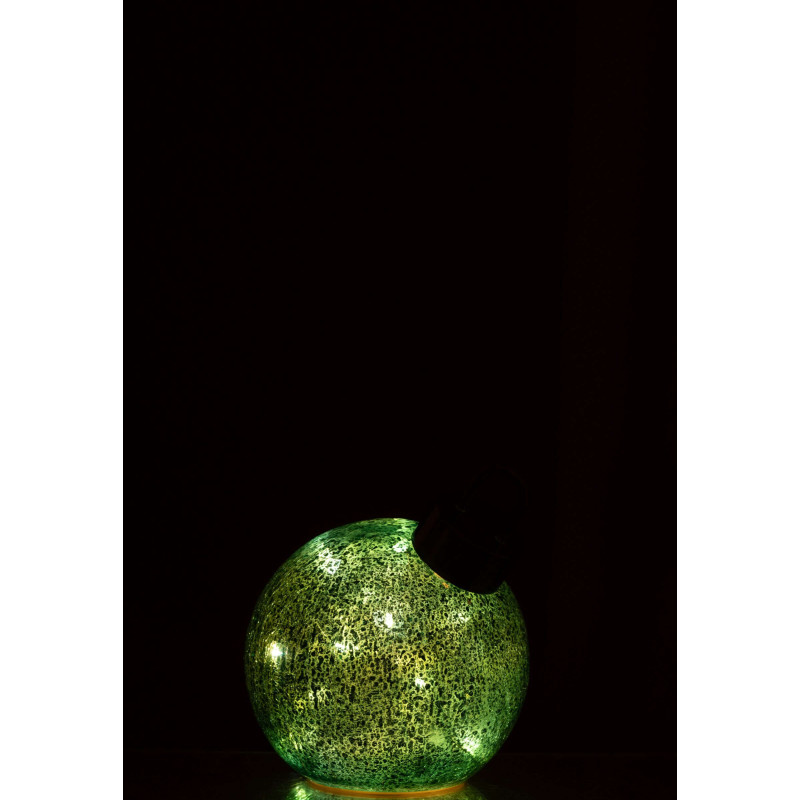 Boule de Noël LED en verre turquoise 15x15x17,5 cm Noevira J-Line - 4