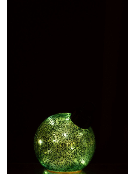 Boule de Noël LED en verre turquoise 15x15x17,5 cm Noevira J-Line - 4