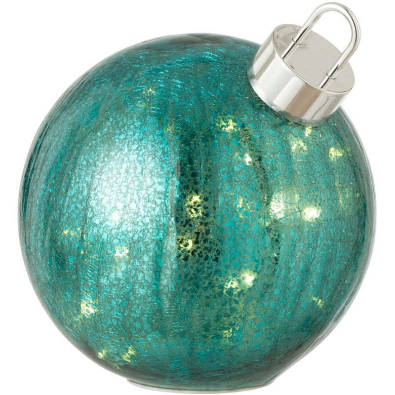 Boule de Noël LED en verre turquoise 20x20x22 cm Noevira J-Line - 3