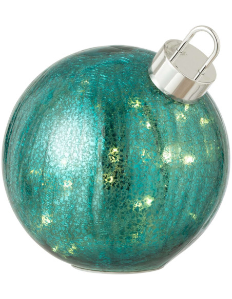 Boule de Noël LED en verre turquoise 20x20x22 cm Noevira J-Line - 3