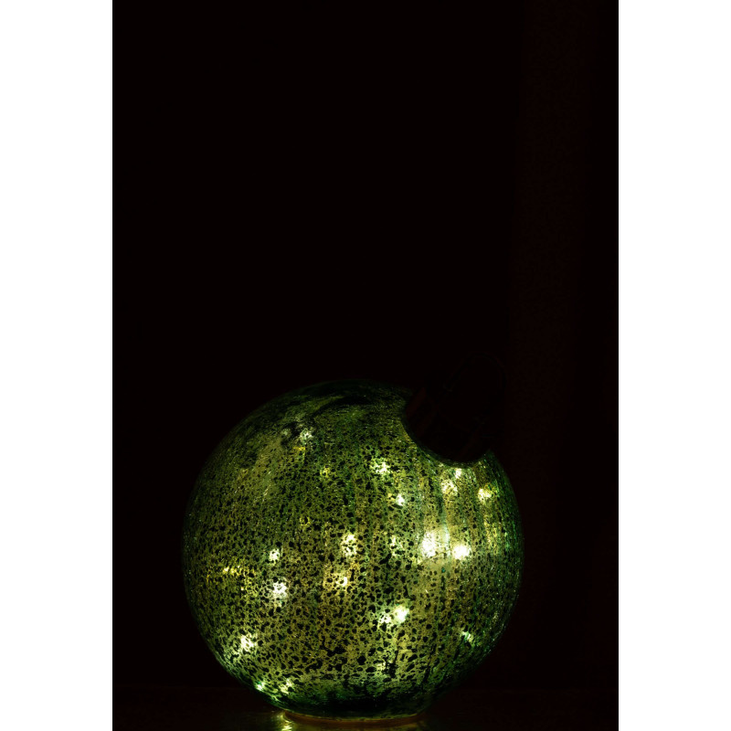 Boule de Noël LED en verre turquoise 20x20x22 cm Noevira J-Line - 4