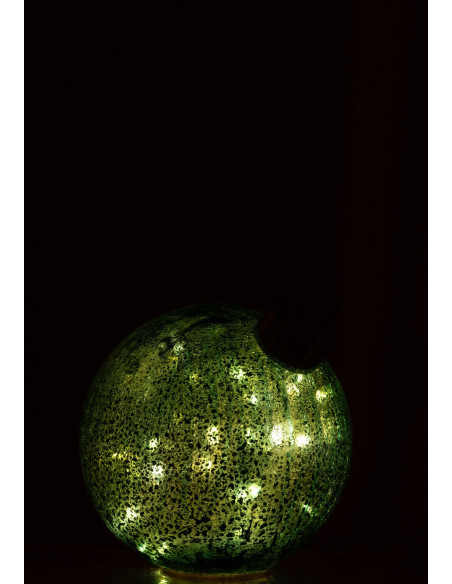 Boule de Noël LED en verre turquoise 20x20x22 cm Noevira J-Line - 4