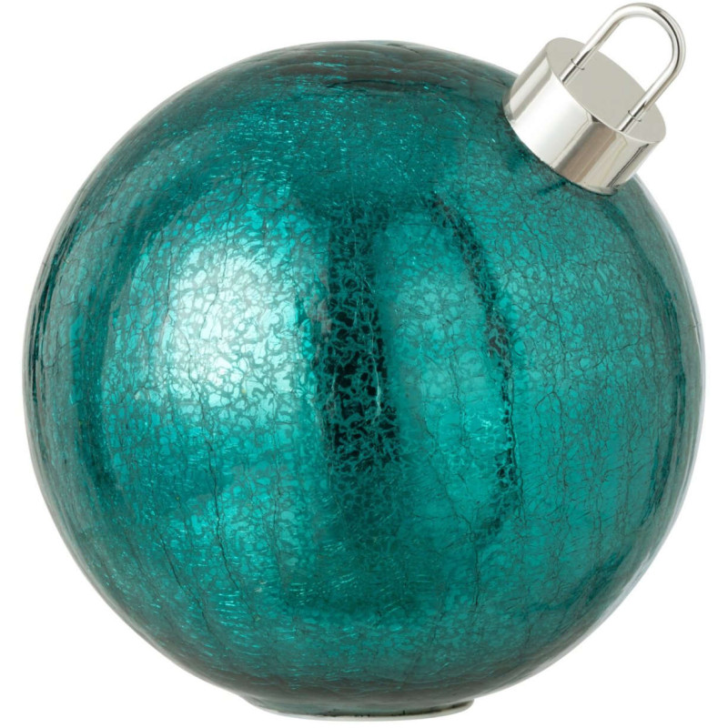 Grande boule de Noël LED en verre turquoise 25x25x26 cm Noevira J-Line - 1