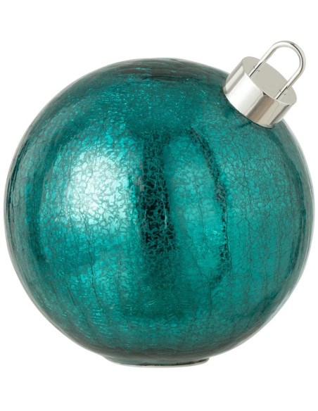 Grande boule de Noël LED en verre turquoise 25x25x26 cm Noevira J-Line - 1