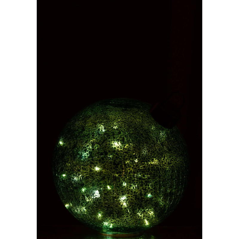 Grande boule de Noël LED en verre turquoise 25x25x26 cm Noevira J-Line - 4