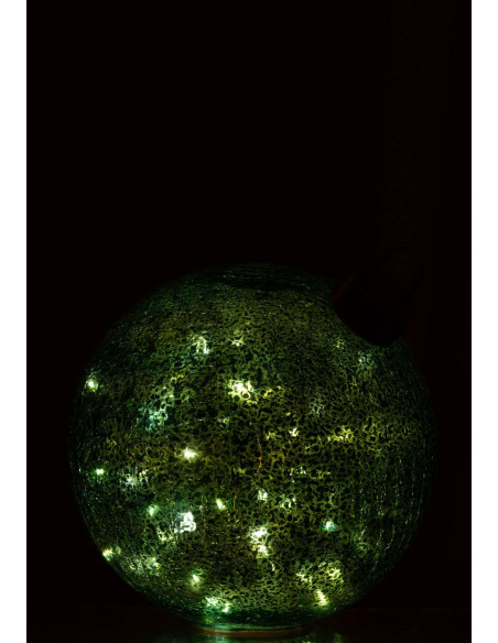 Grande boule de Noël LED en verre turquoise 25x25x26 cm Noevira J-Line - 4