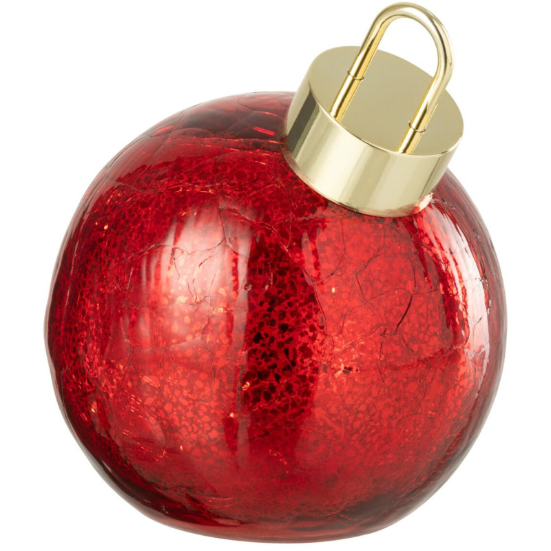 Boule de Noël LED en verre rouge 15 cm Noevira J-Line - 1