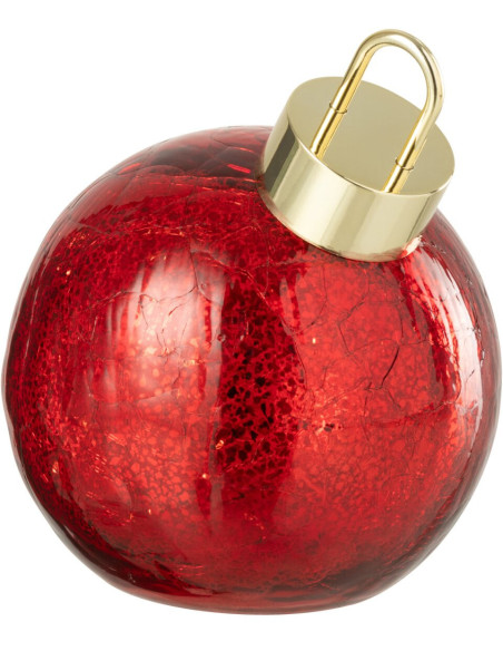 Boule de Noël LED en verre rouge 15 cm Noevira J-Line - 1