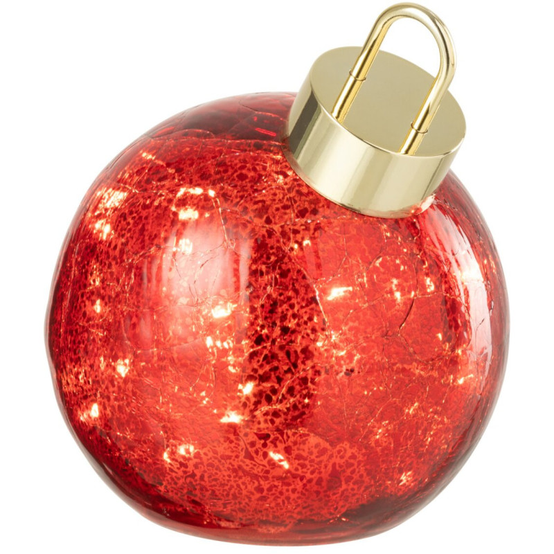 Boule de Noël LED en verre rouge 15 cm Noevira J-Line - 3