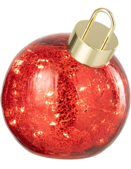 Boule de Noël LED en verre rouge 15 cm Noevira J-Line - 3