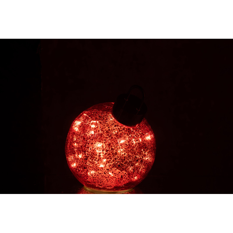 Boule de Noël LED en verre rouge 15 cm Noevira J-Line - 4