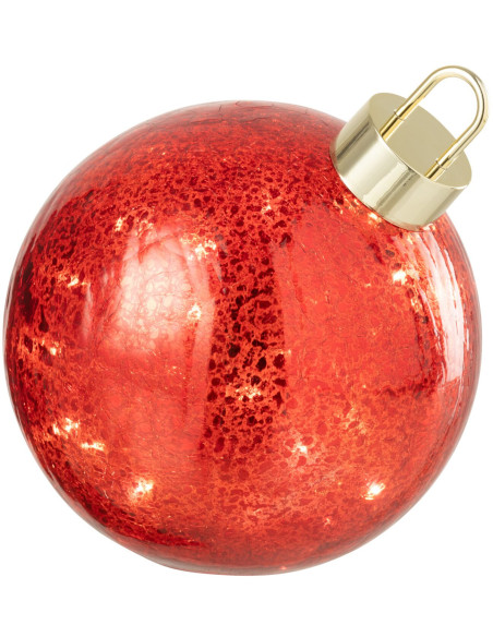 Boule de Noël LED en verre rouge 20 cm Noevira J-Line - 3
