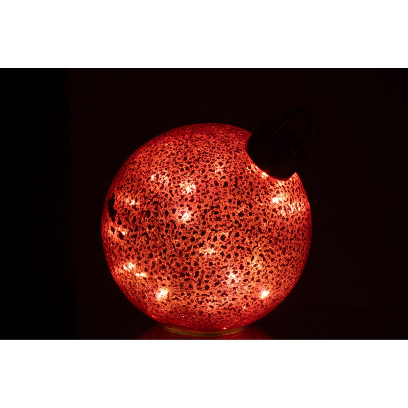 Boule de Noël LED en verre rouge 20 cm Noevira J-Line - 4