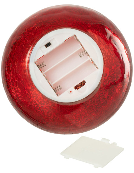 Boule de Noël LED en verre rouge 20 cm Noevira J-Line - 5