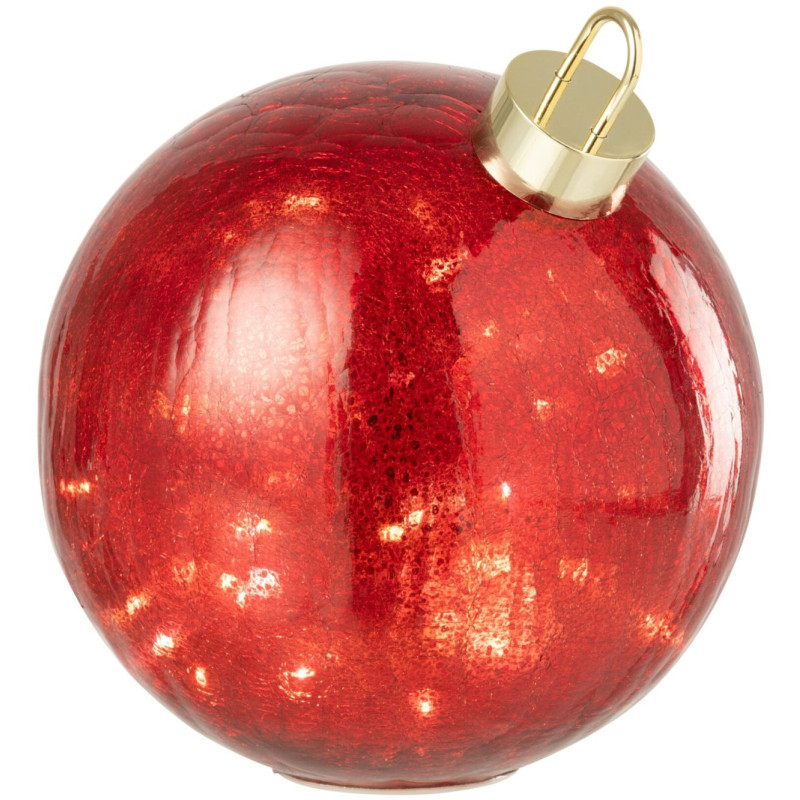 Boule de Noël LED en verre rouge 25 cm Noevira J-Line - 3