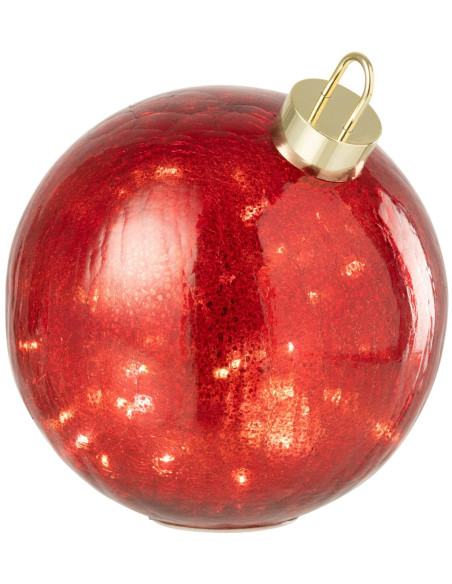 Boule de Noël LED en verre rouge 25 cm Noevira J-Line - 3