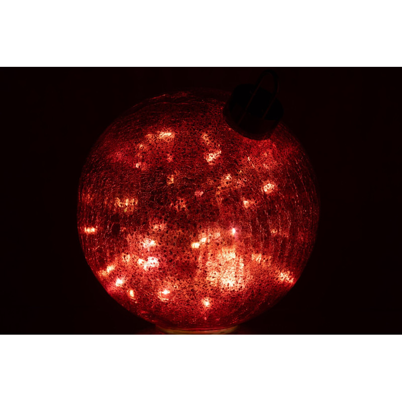 Boule de Noël LED en verre rouge 25 cm Noevira J-Line - 4
