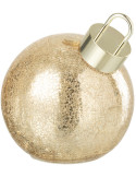 Boule de Noël LED en verre doré 15 cm Noevira