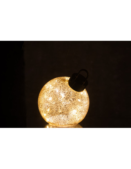 Boule de Noël LED en verre doré 15 cm Noevira J-Line - 4