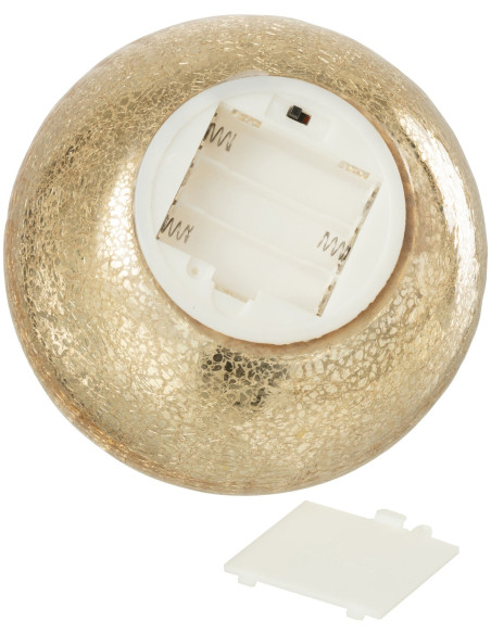 Boule de Noël LED en verre doré 15 cm Noevira J-Line - 3