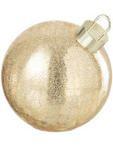 Boule de Noël LED en verre doré 20 cm Noevira