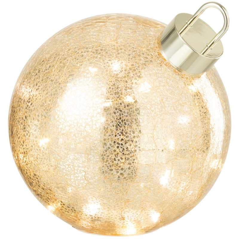 Boule de Noël LED en verre doré 20 cm Noevira J-Line - 2