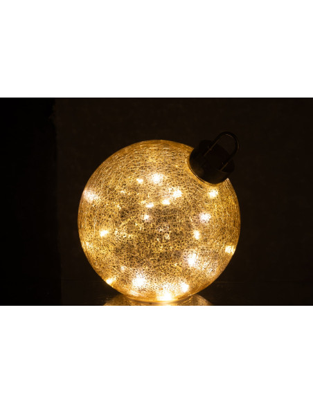Boule de Noël LED en verre doré 20 cm Noevira J-Line - 4