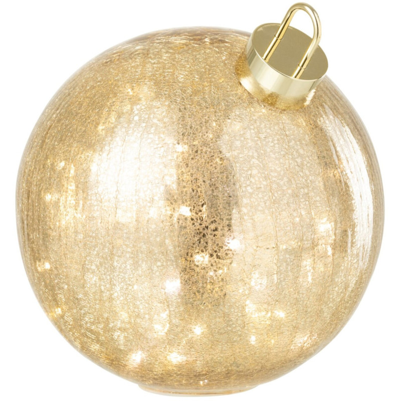 Boule de Noël LED en verre doré 25 cm Noevira J-Line - 2