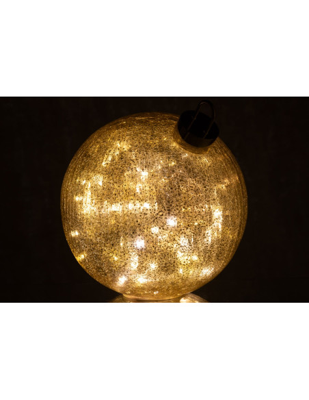 Boule de Noël LED en verre doré 25 cm Noevira J-Line - 4