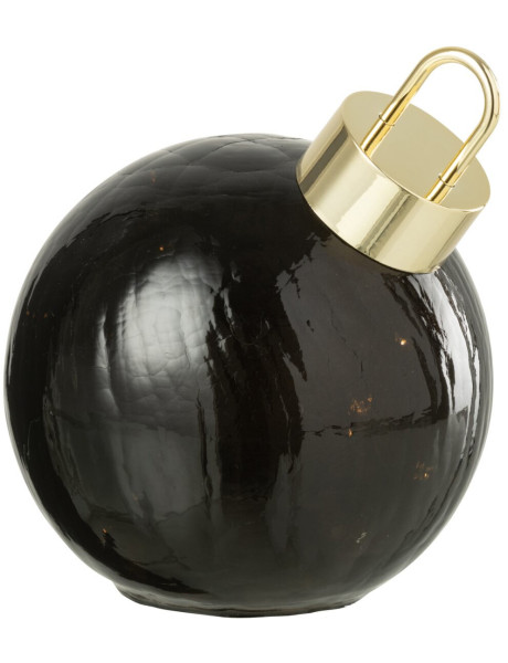Boule de Noël LED en verre noir 15 cm Noevira J-Line - 1