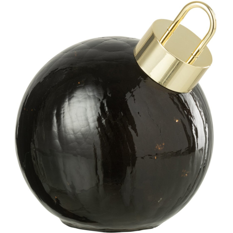 Boule de Noël LED en verre noir 15 cm Noevira J-Line - 1