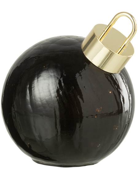 Boule de Noël LED en verre noir 15 cm Noevira J-Line - 1
