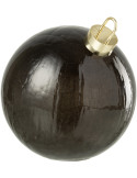Boule de Noël LED en verre noir 25 cm Noevira