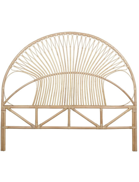 Tête de lit en rotin et bambou naturel 183x3,5x160 cm Neravelle  - 1