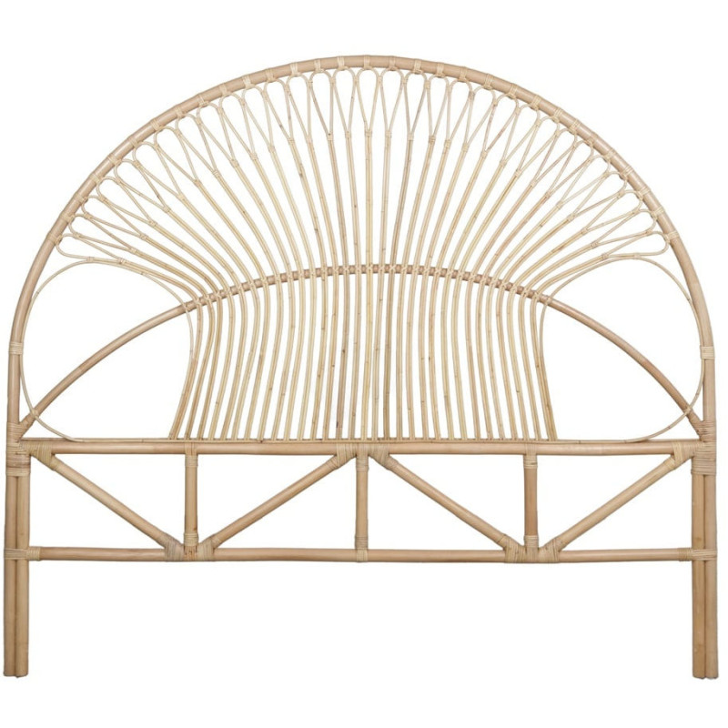 Tête de lit en rotin et bambou naturel 183x3,5x160 cm Neravelle  - 1
