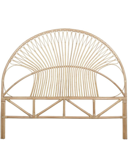 Tête de lit en rotin et bambou naturel 183x3,5x160 cm Neravelle  - 1