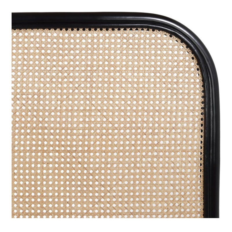 Tête de lit cannage naturel et bambou noir 153x3x120 cm Noryva  - 3