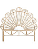 Tête de lit pétales en rotin et bambou naturel 162x5x153 cm Meruvia