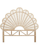 Tête de lit pétales en rotin et bambou naturel 153x5x143 cm Meruvia