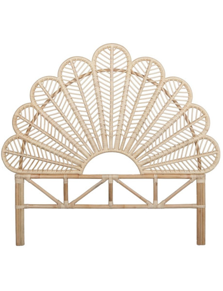 Tête de lit pétales en rotin et bambou naturel 153x5x143 cm Meruvia  - 1