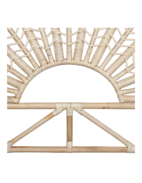 Tête de lit pétales en rotin et bambou naturel 153x5x143 cm Meruvia  - 4