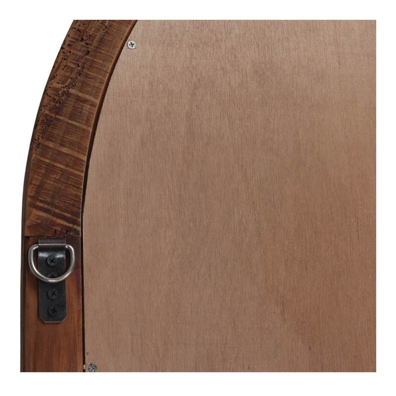 Grand miroir verrière arche en bois récupéré brun naturel 83x3x183 cm Arovenza  - 5