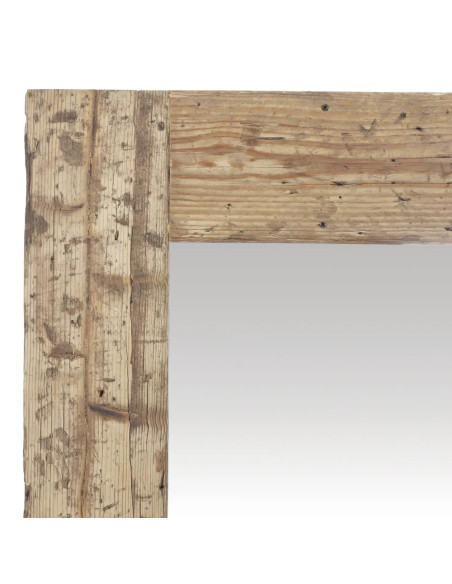 Grand miroir mural rectangulaire en bois récupéré 86x5x150 cm Bravoryn  - 3