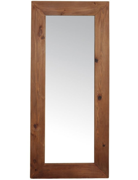 Grand miroir mural rectangulaire en bois récupéré 80x5x180 cm Rovandis  - 1