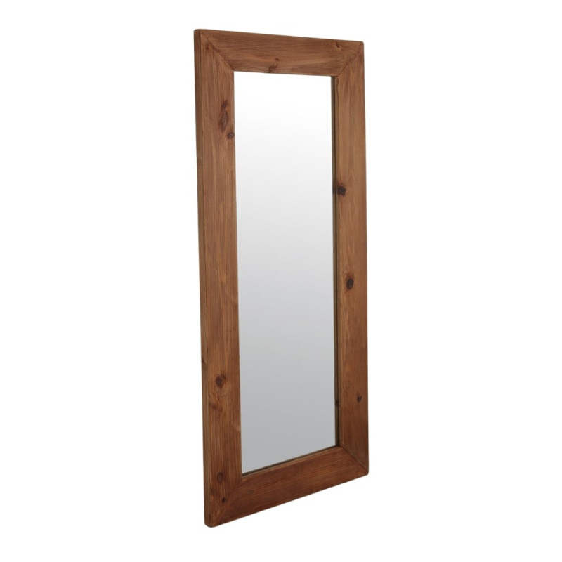 Grand miroir mural rectangulaire en bois récupéré 80x5x180 cm Rovandis  - 2