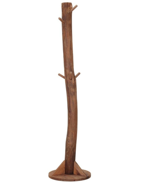 Porte-manteau sur pied en pin recyclé 45x45x180 cm Boscaryn  - 3