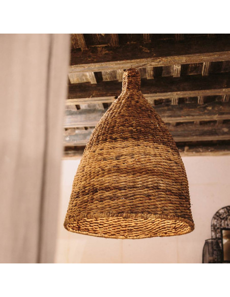 Abat-jour suspension en feuilles de bananier tressées 60x60x90 cm Nayvara  - 2