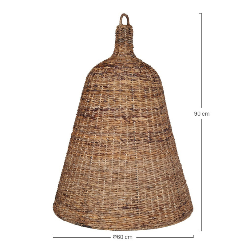 Abat-jour suspension en feuilles de bananier tressées 60x60x90 cm Nayvara  - 3